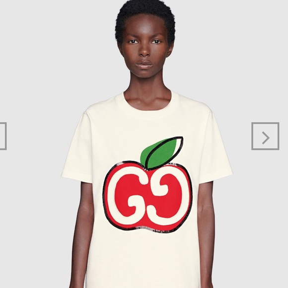 Gucci T-shirt with GG apple print - Picture 2 of 8